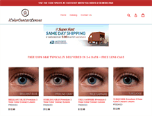 Tablet Screenshot of icolorcontactlenses.com